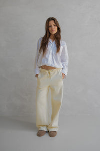 Elastic Hem Cotton Shirt
