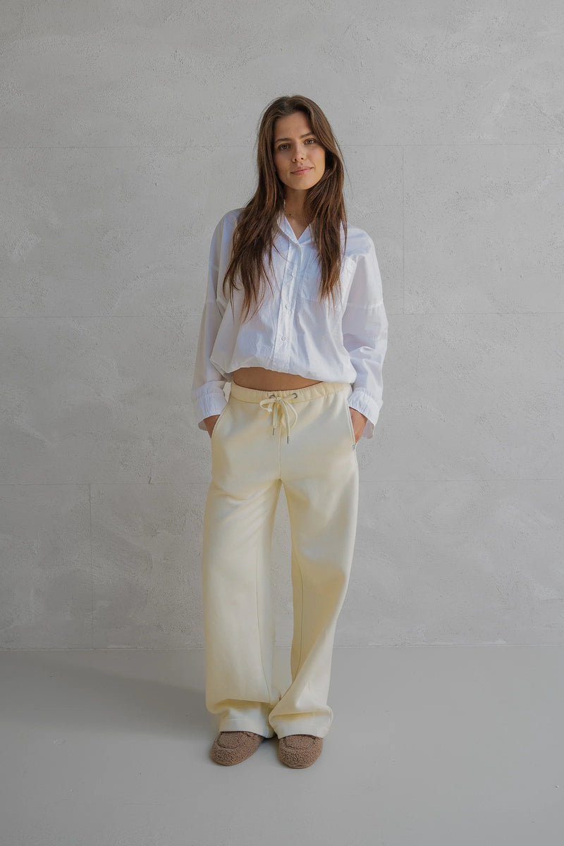 Elastic Hem Cotton Shirt
