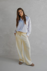 Elastic Hem Cotton Shirt