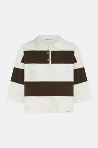 Penn & Ink NY Wide Stripe Knit Polo
