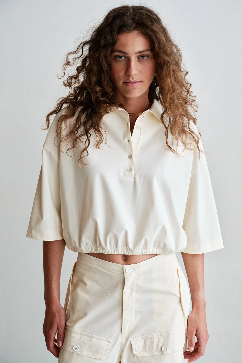 Penn & Ink NY Relaxed Polo Travel Top