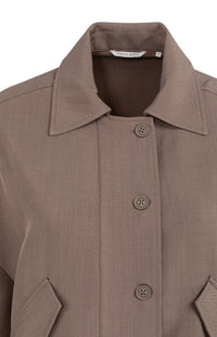 Jacket with Adjustable Waistband and Pockets