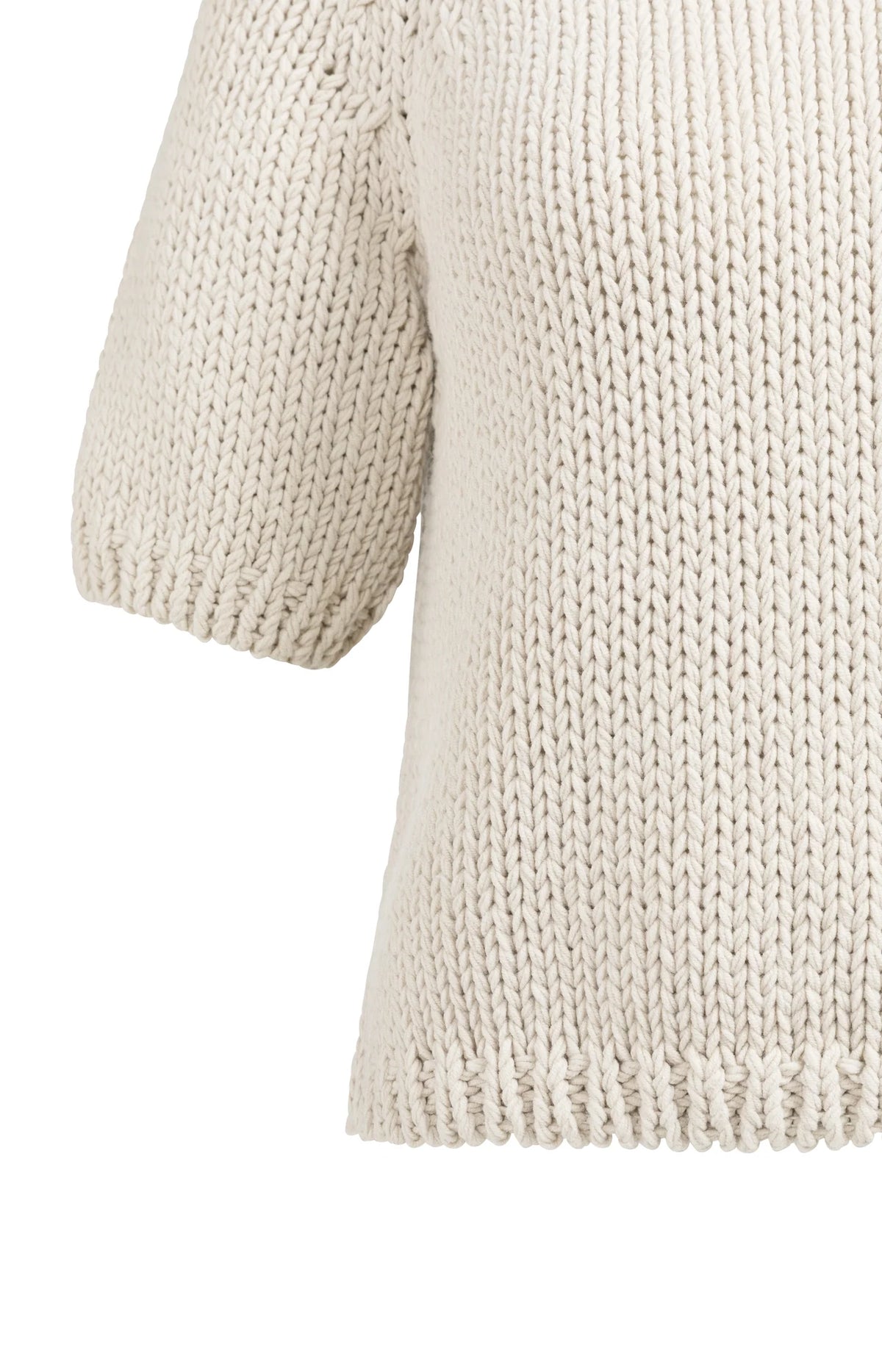 Chunky Knit Sweater Short sSeeves