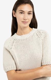 Chunky Knit Sweater Short sSeeves