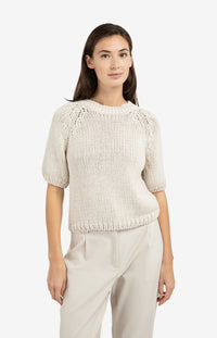 Chunky Knit Sweater Short sSeeves