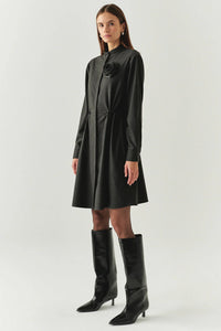 Denver Grey Long Sleeve High Neck Dress