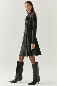 Denver Grey Long Sleeve High Neck Dress