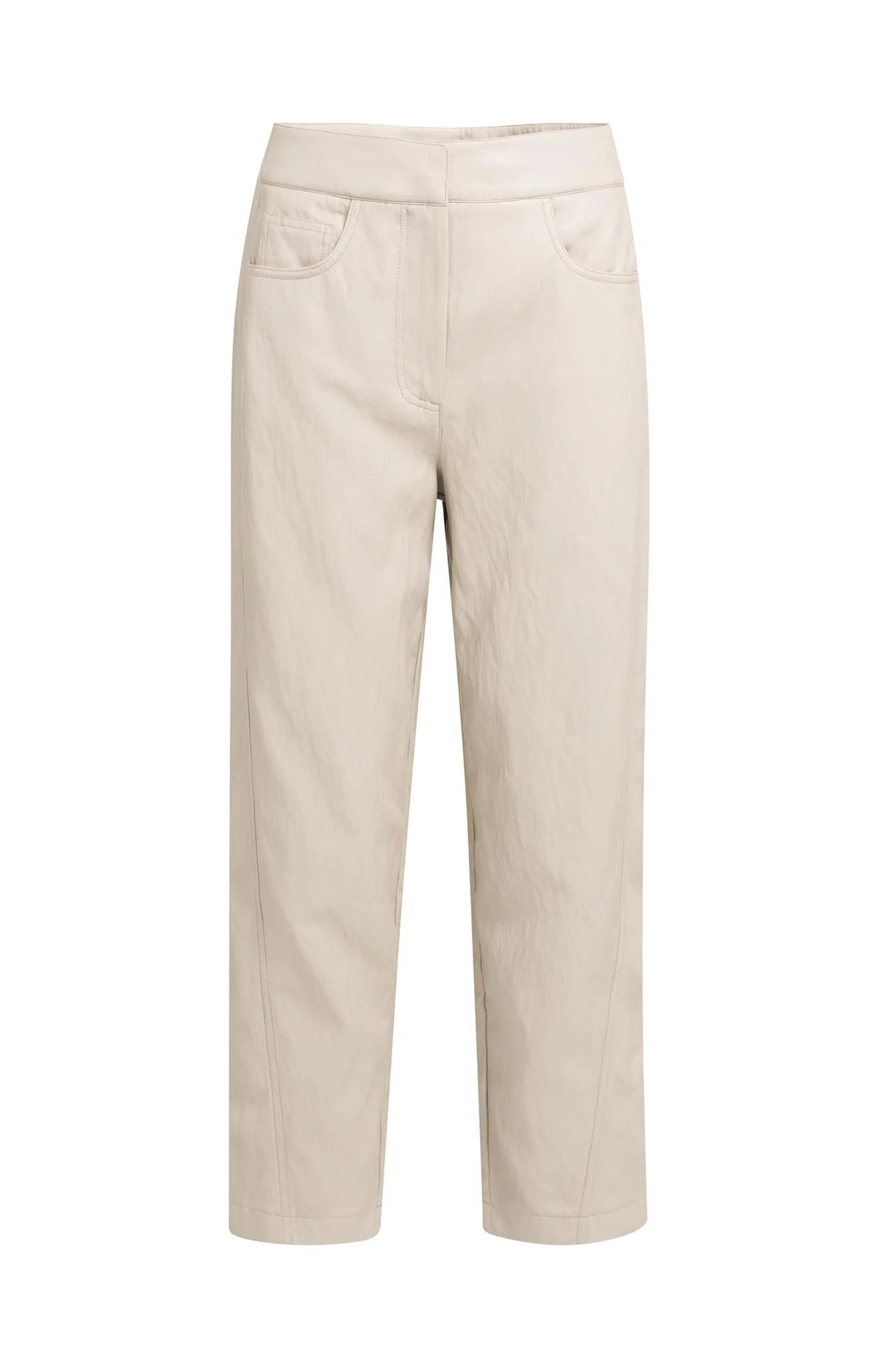Faux Leather Carrot Fit Trousers