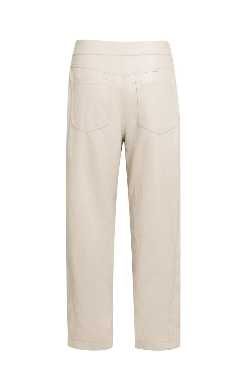 Faux Leather Carrot Fit Trousers