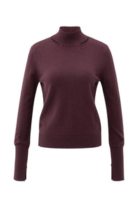 Sweater Mock Neck Cut-out Neckline
