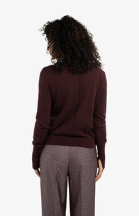 Sweater Mock Neck Cut-out Neckline
