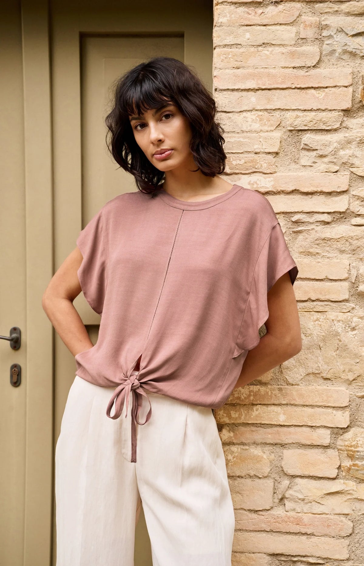 Flowy Top with Knot Detail