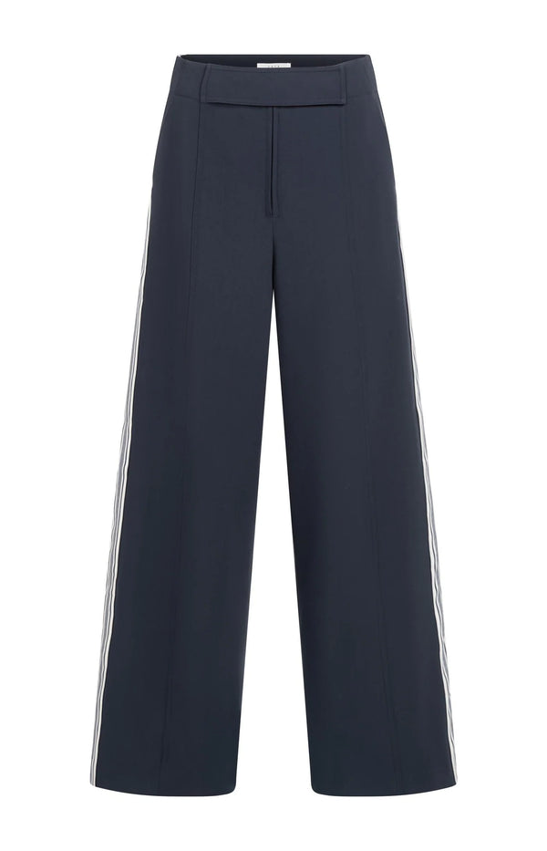 High Waist Trousers with Side Stripes