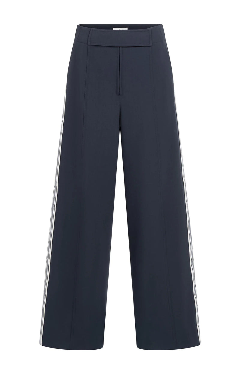 High Waist Trousers with Side Stripes
