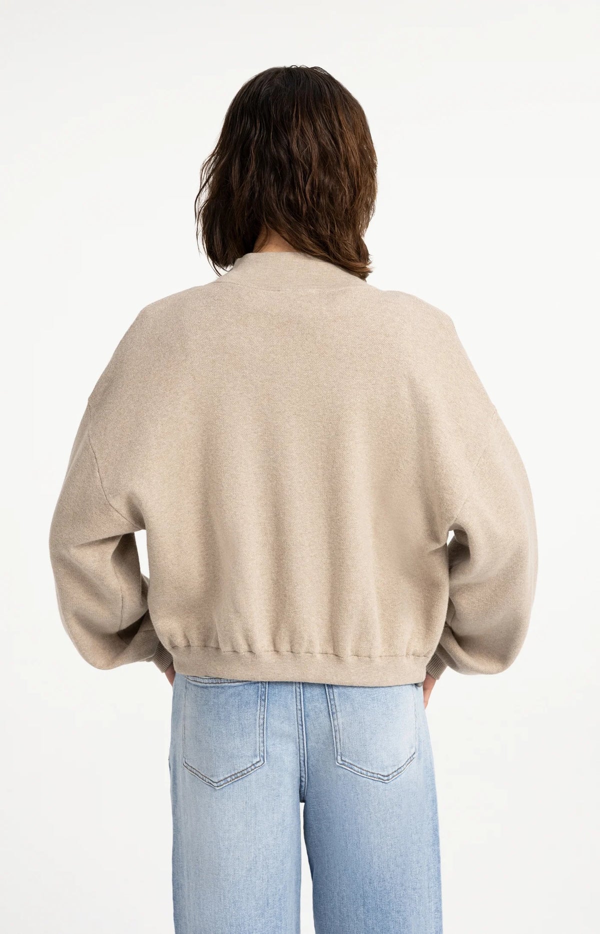 Jacquard Knitted Cardigan Zip Closure