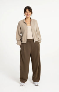 Jacquard Knitted Cardigan Zip Closure