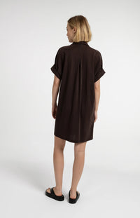YAYA Jersey Dress with Pleated Short Sleeves