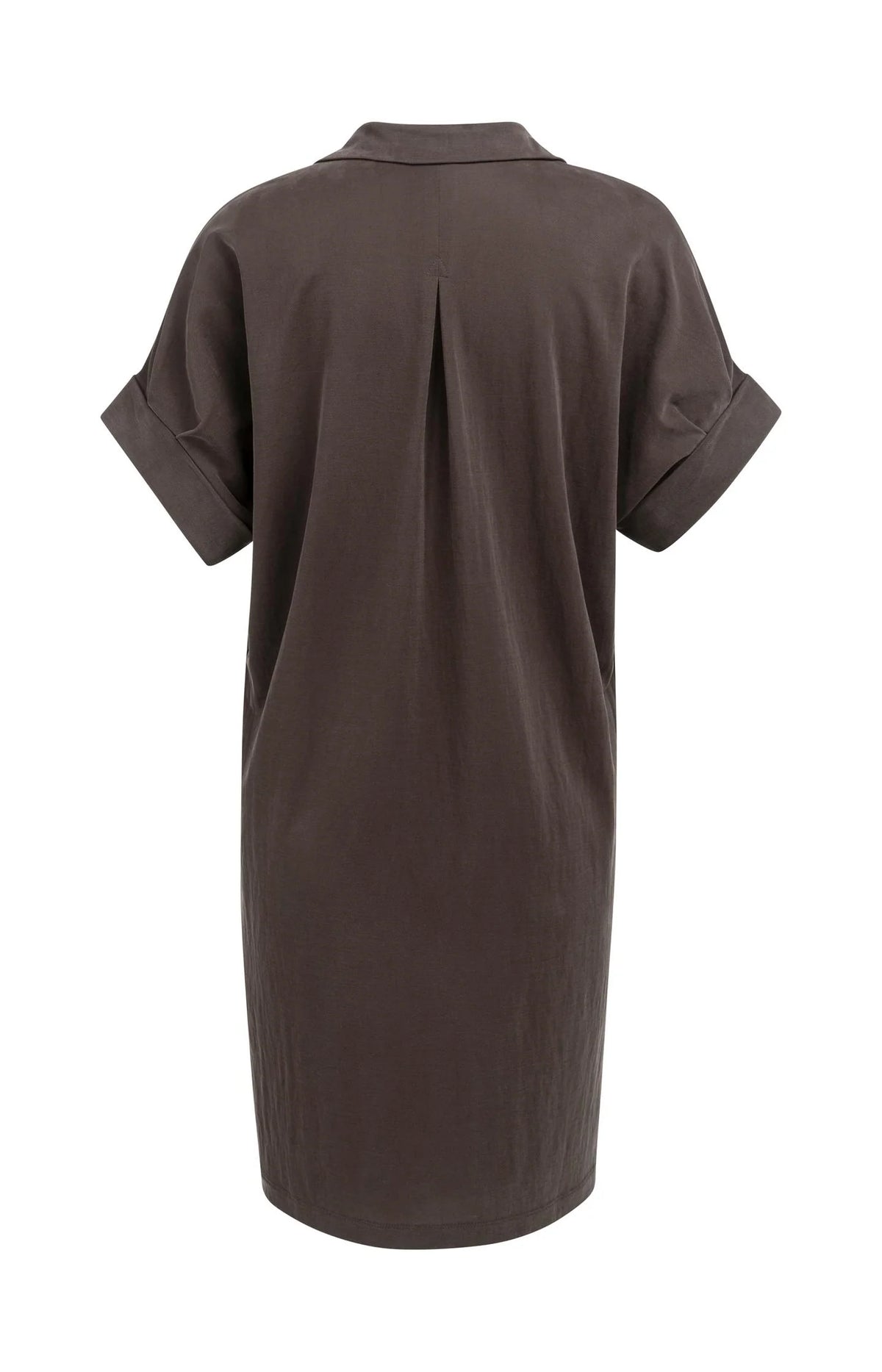 YAYA Jersey Dress with Pleated Short Sleeves