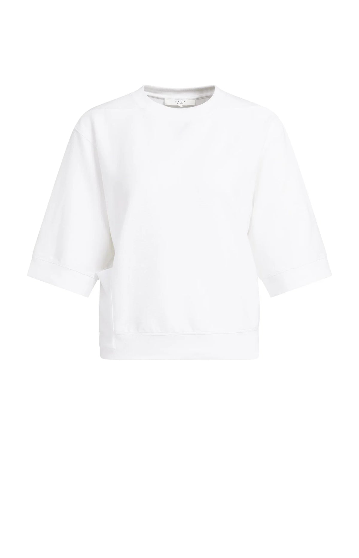 Jersey Rib Top With Short Sleeves