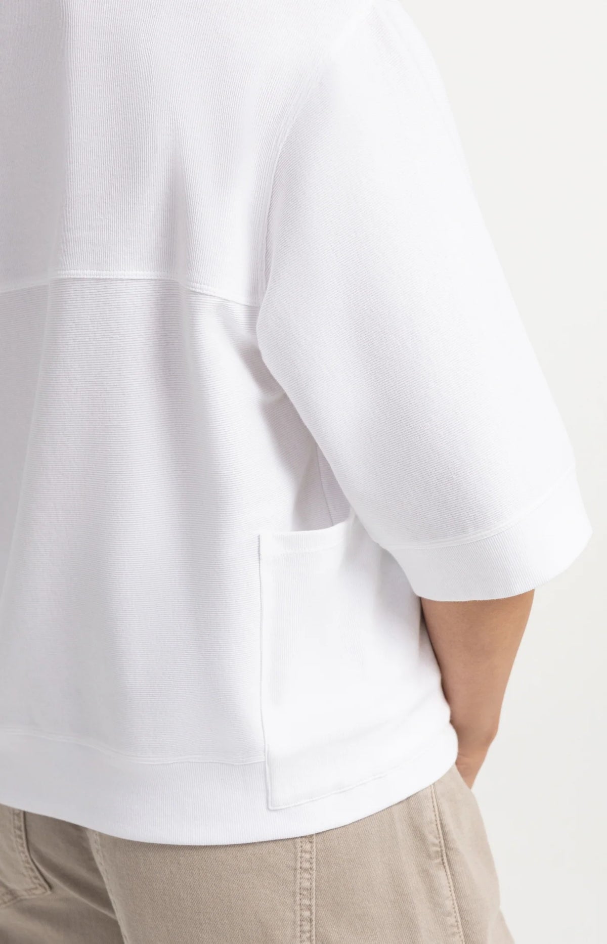 Jersey Rib Top With Short Sleeves