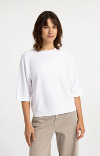 Jersey Rib Top With Short Sleeves