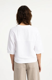 Jersey Rib Top With Short Sleeves