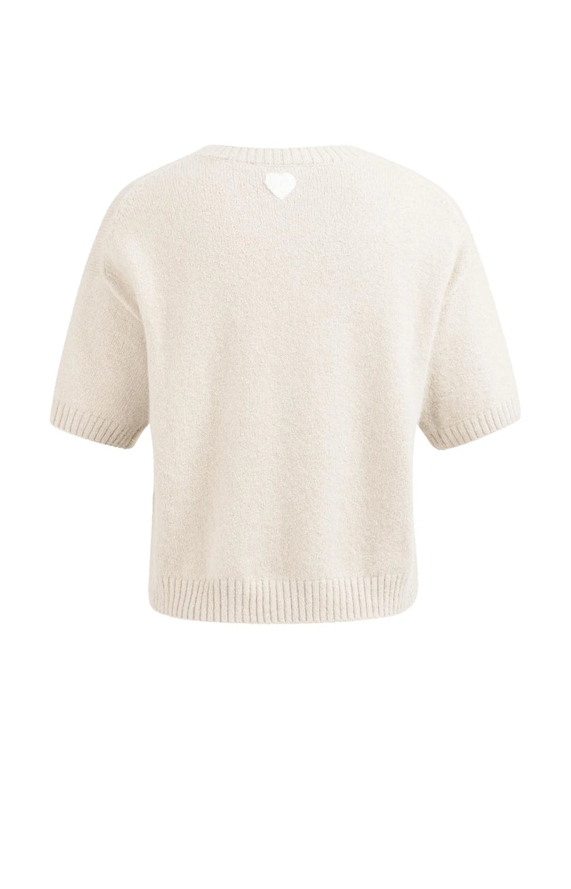Knitted Short Sleeve Sweater