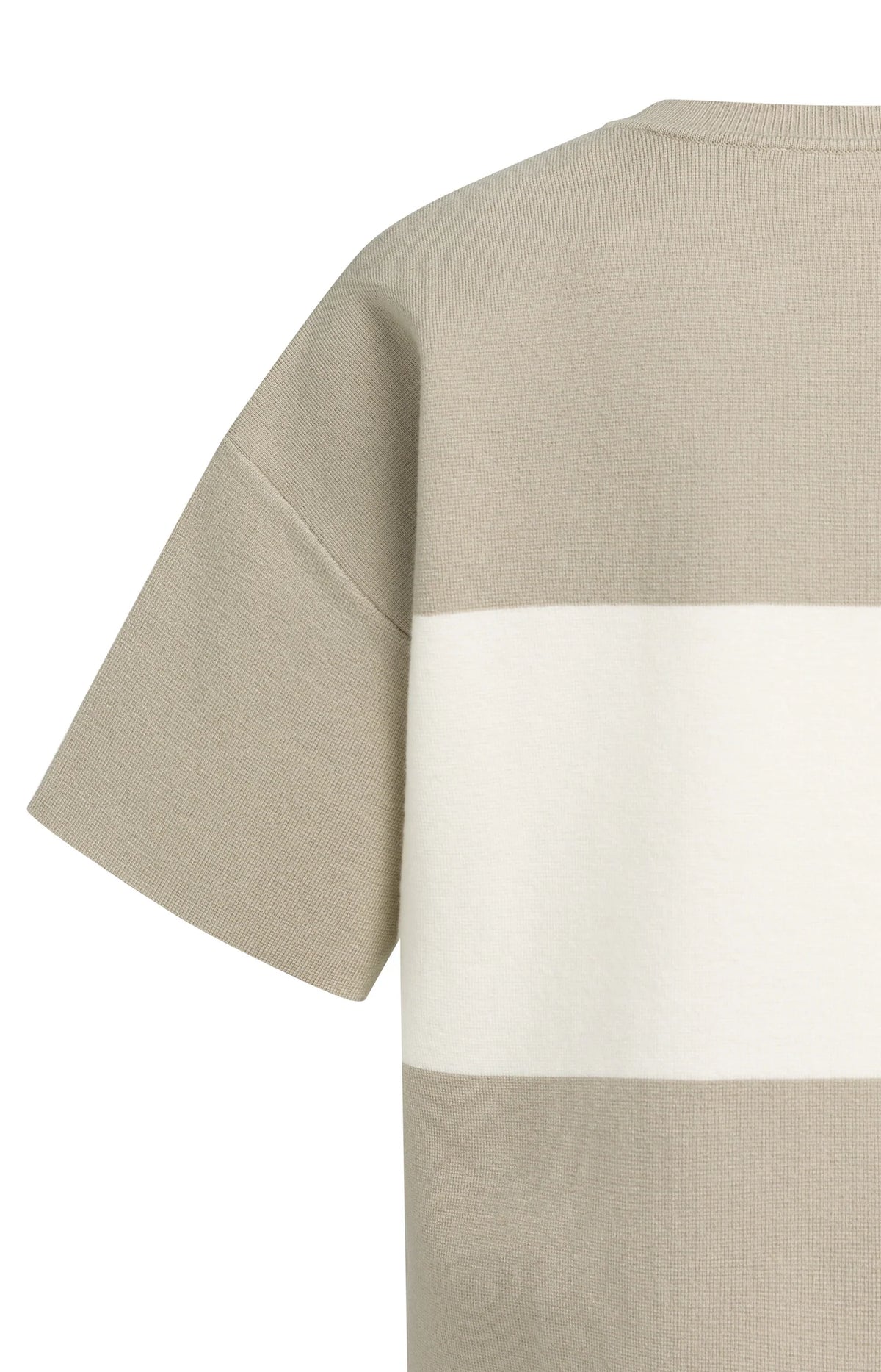 Knitted Top Block Stripes Short Sleeves