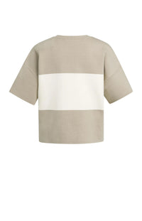 Knitted Top Block Stripes Short Sleeves