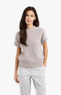 Knitted Yop with Woven Shoulder Details