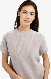 Knitted Yop with Woven Shoulder Details