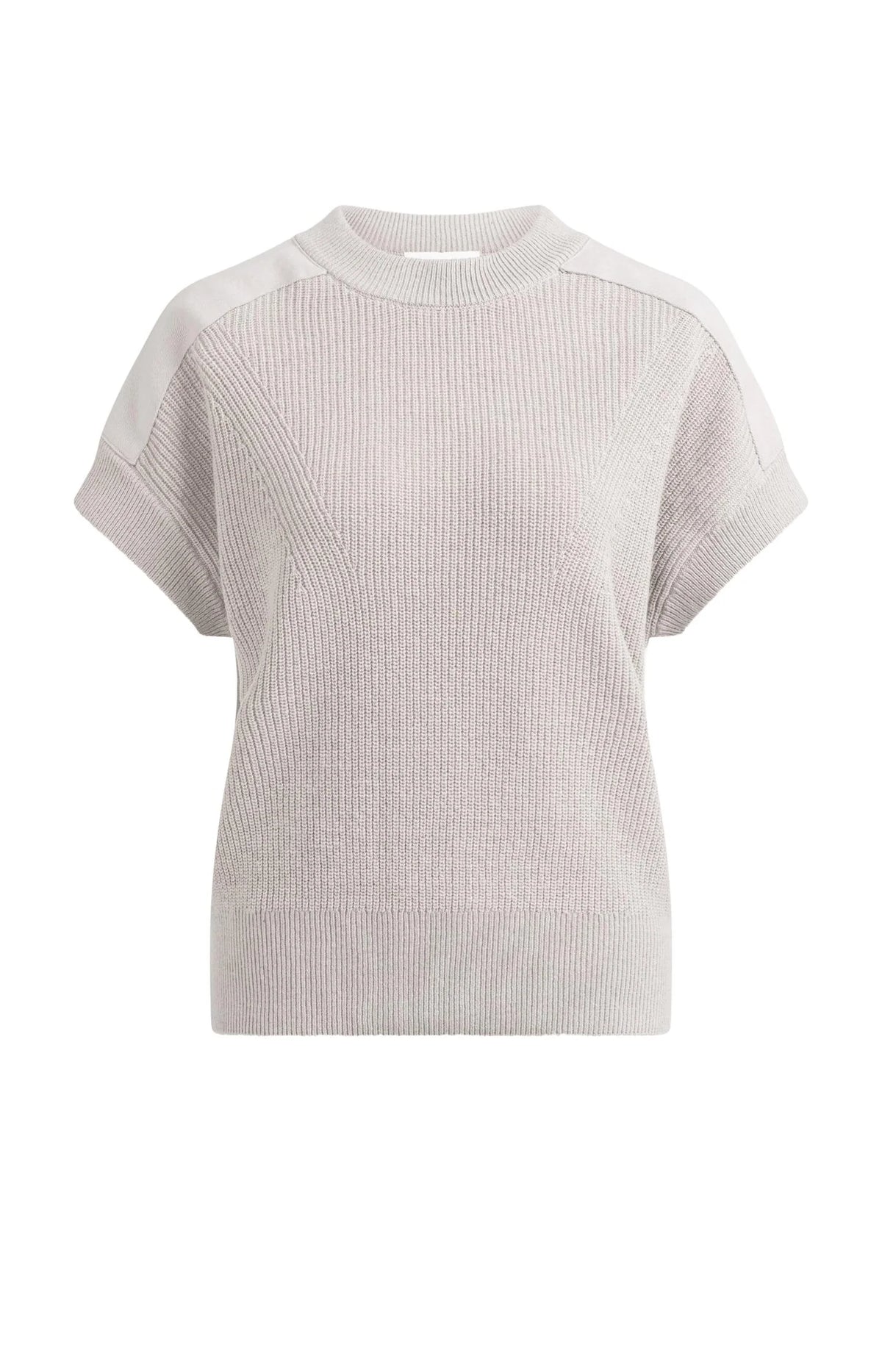 Knitted Yop with Woven Shoulder Details