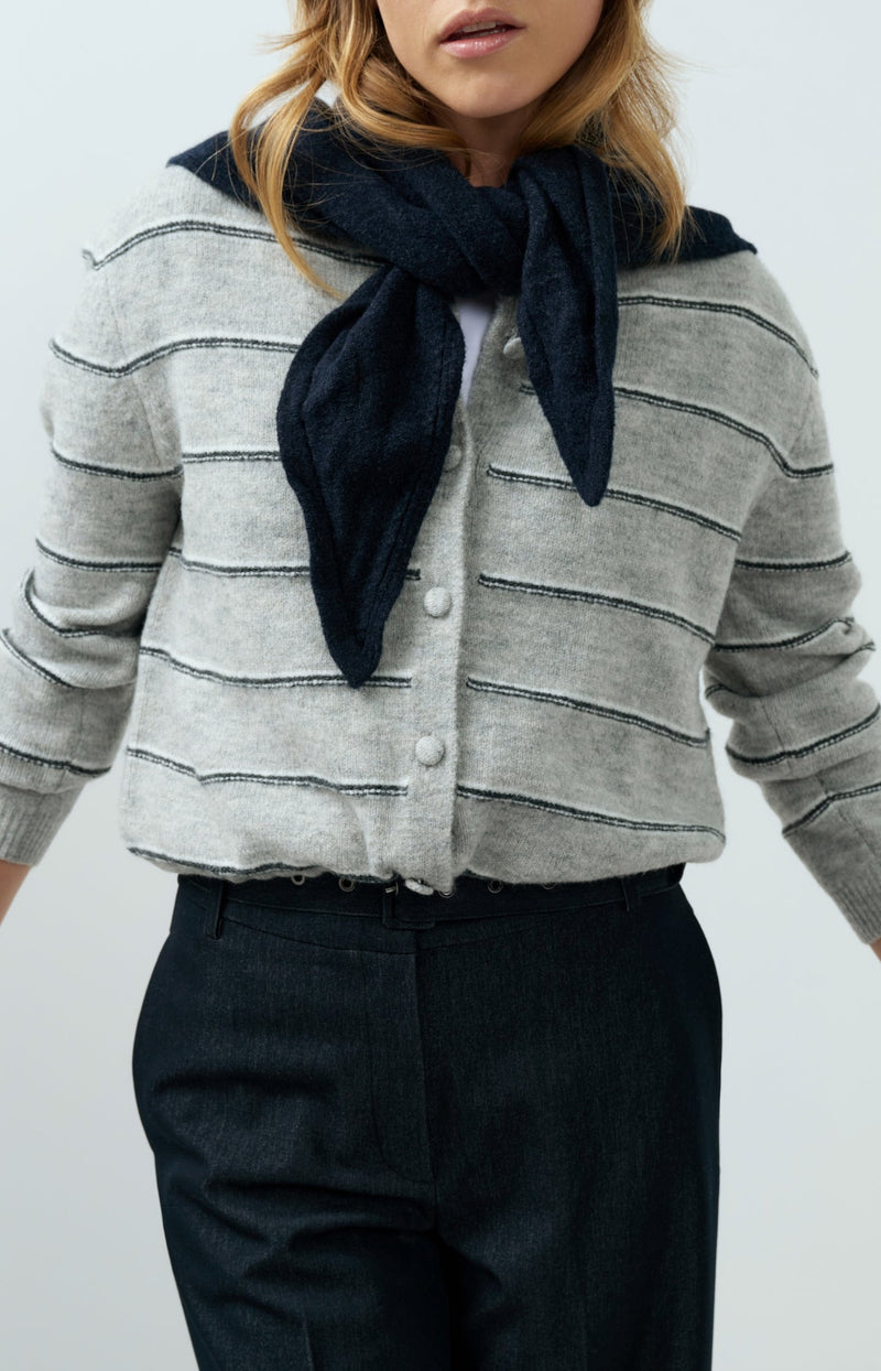 Knitted Triangle Scarf -