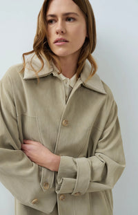 Long Faux Suede Coat Detachable Collar