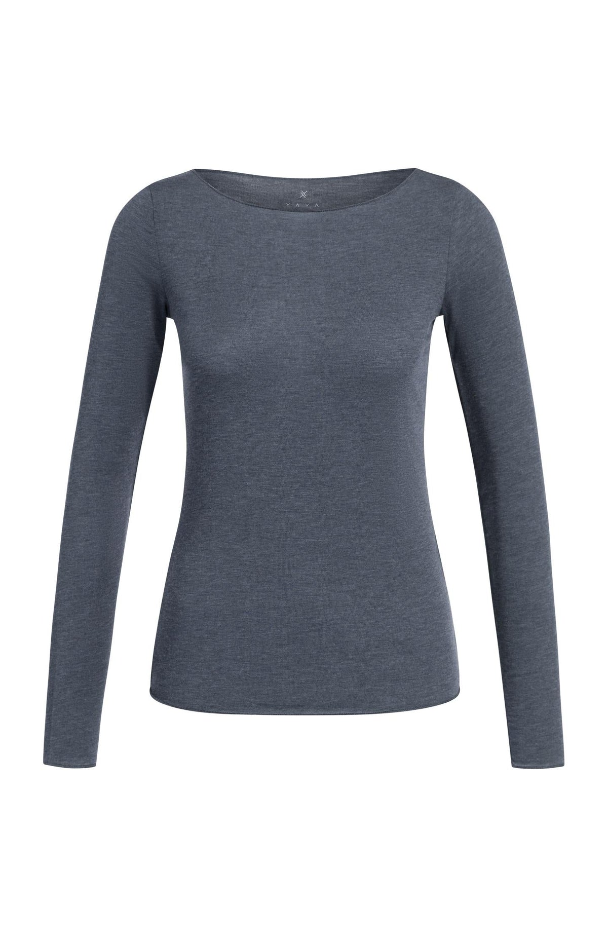 Long Sleeve Top with Boat Neck