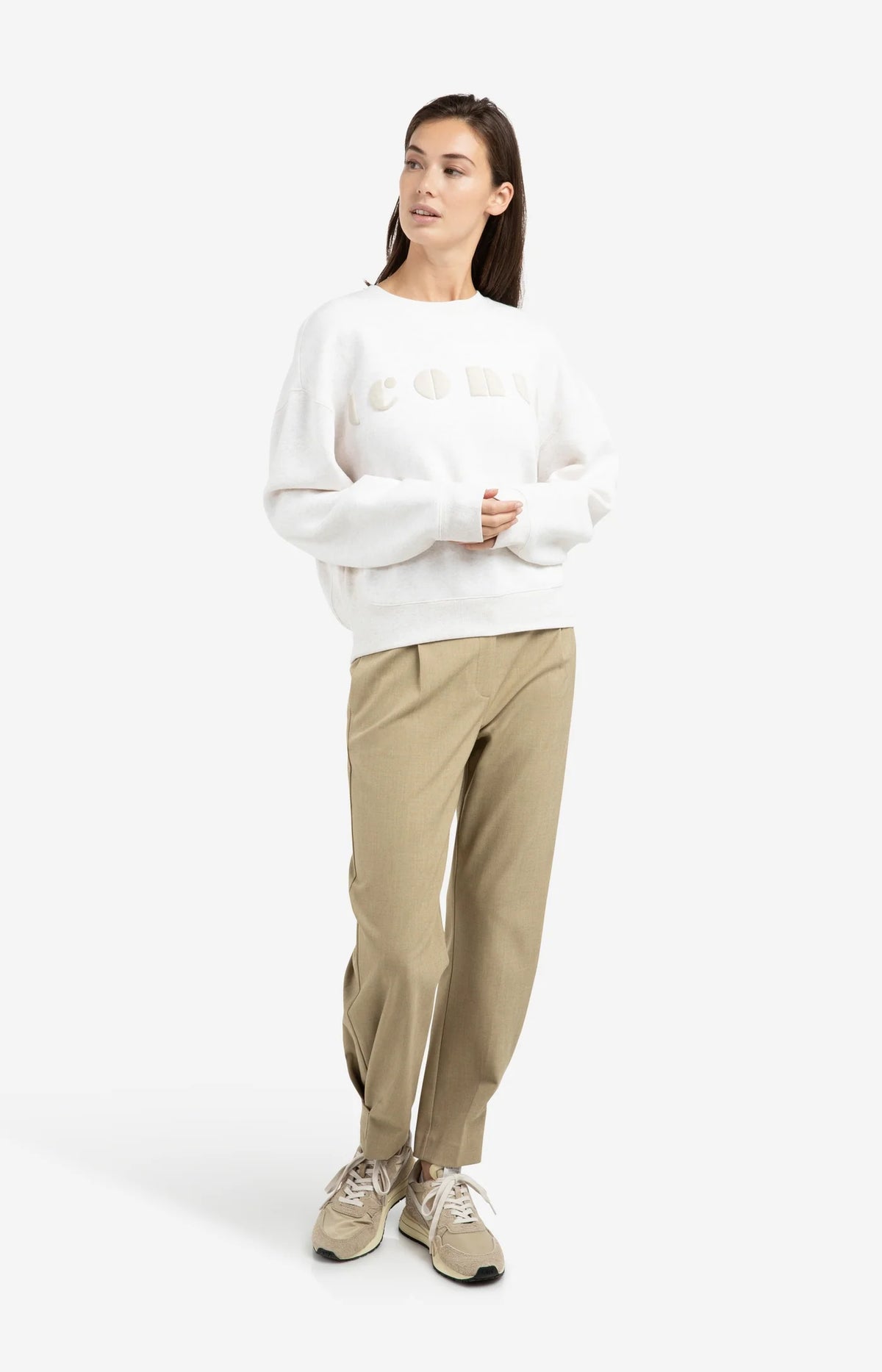 Loose Fit Trousers with Double Belt