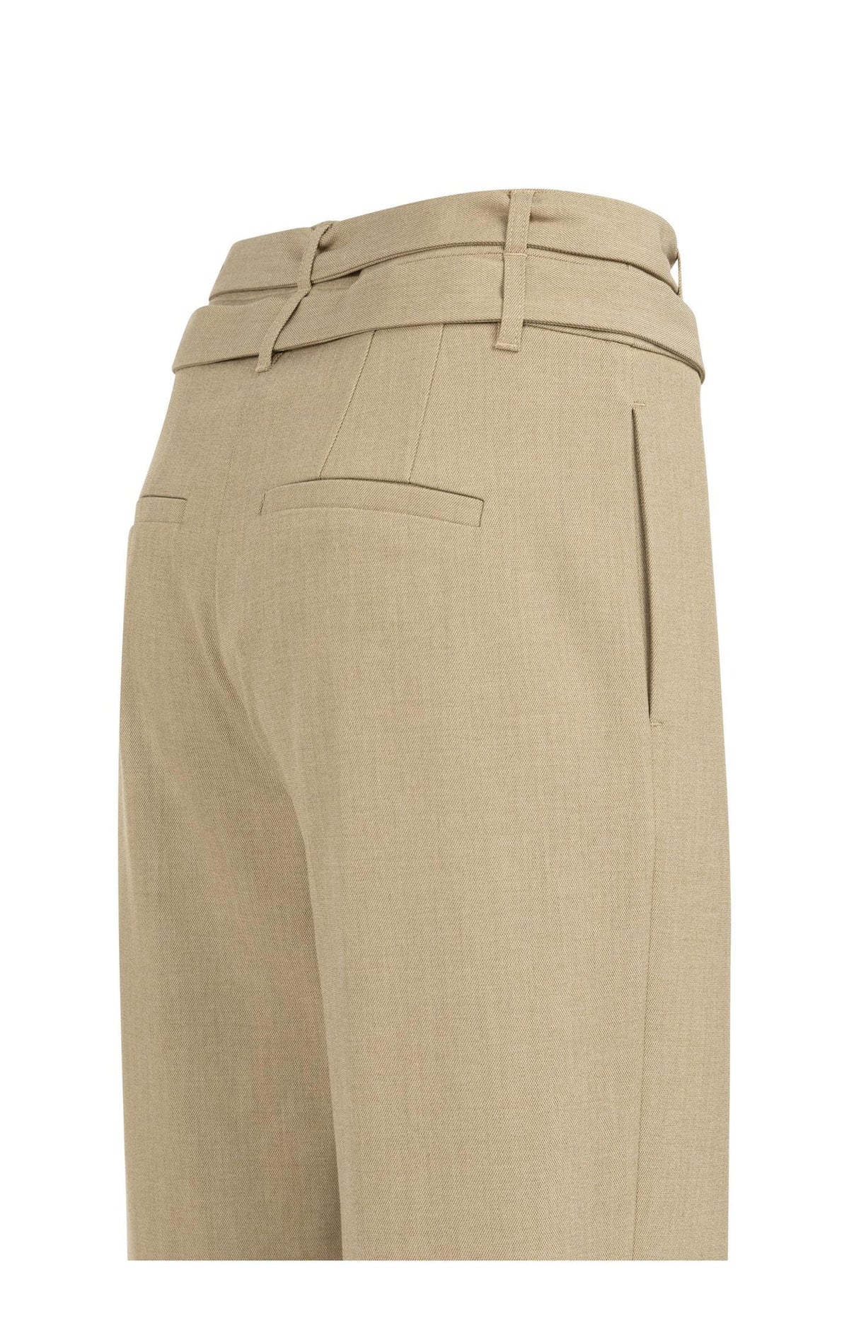 Loose Fit Trousers with Double Belt