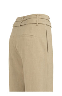 Loose Fit Trousers with Double Belt