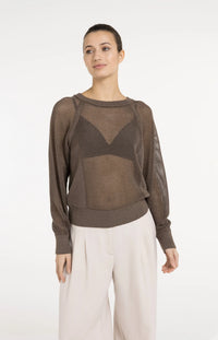 Mesh-stitch Knitted Sweater