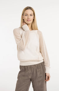 Mesh-stitch Knitted Sweater