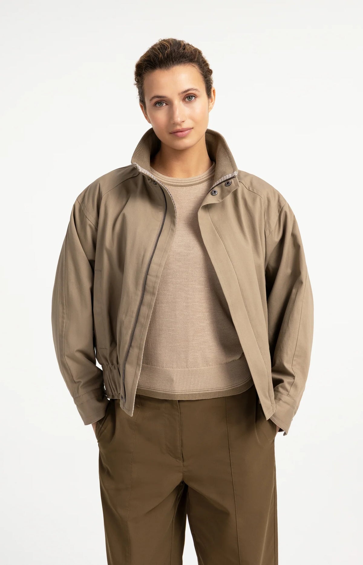 Oversized Jacket Stand Collar