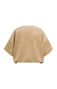 Oversized Suedine Jacket Short Sleeves