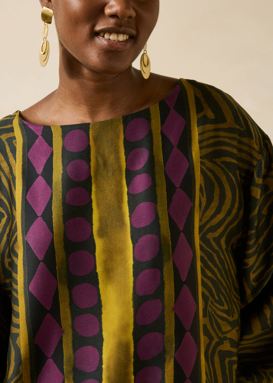 Statement Print Boxy Blouse