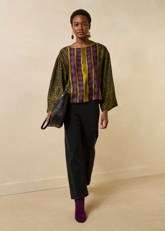 Statement Print Boxy Blouse