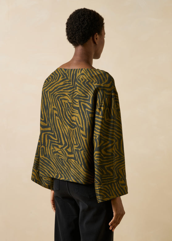 Statement Print Boxy Blouse