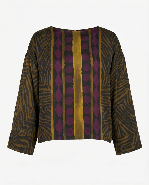 Statement Print Boxy Blouse