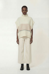 Humility Colour Block Roll Neck Knit Vest