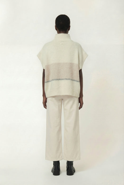 Humility Colour Block Roll Neck Knit Vest