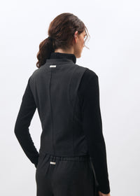 Charcoal Asymmetric Wrap Waistcoat