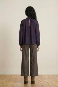 Charcoal Wide Leg Button Detail Trousers